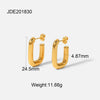 Wholesale Stainless Steel Double C Earrings With Geometric Style And Electroplating For Women