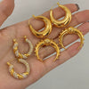Wholesale Stainless Steel Double C Earrings With Geometric Style And Electroplating For Women