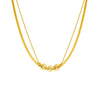 Wholesale Stainless Steel Double Layer Round Tree Of Life Electroplated Snake Bone Chain Necklace For Women
