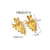 Wholesale Stainless Steel Double Peach Heart Irregular Earrings With Pvd Vacuum Real Gold Electroplating For Women