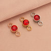 Wholesale Stainless Steel Double Ring Pendant Diy Jewelry Accessories With Smooth Pattern And Electroplating Treatment For December Birthday Stone