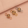Wholesale Stainless Steel Double Ring Pendant Diy Jewelry Accessories With Smooth Pattern And Electroplating Treatment For December Birthday Stone