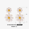 Wholesale Stainless Steel Doublelayer Flower Earrings For Women Electroplated Flower Design