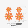 Wholesale Stainless Steel Doublelayer Flower Earrings For Women Electroplated Flower Design