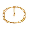 Wholesale Stainless Steel Doublelayer Simple Geometric Bracelet With Electroplating Jewelry