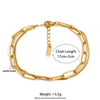Wholesale Stainless Steel Doublelayer Simple Geometric Bracelet With Electroplating Jewelry