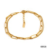 Wholesale Stainless Steel Doublelayer Simple Geometric Bracelet With Electroplating Jewelry