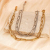 Wholesale Stainless Steel Doublelayer Simple Geometric Bracelet With Electroplating Jewelry
