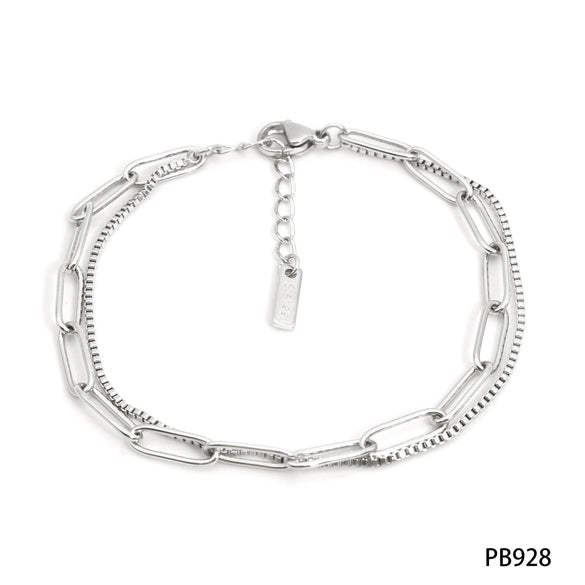 Wholesale Stainless Steel Doublelayer Simple Geometric Bracelet With Electroplating Jewelry