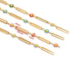 Wholesale Stainless Steel Dripping Oil Geometric Daisy Cross Chain Earrings Decoration