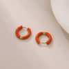 Wholesale Stainless Steel Dripping Oil Geometric Round Women's Earrings