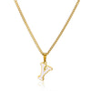 Wholesale Stainless Steel Dripping Oil Letters Necklace Pendant Accessories With Horse Whip Chain
