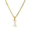 Wholesale Stainless Steel Dripping Oil Letters Necklace Pendant Accessories With Horse Whip Chain