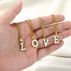 Wholesale Stainless Steel Dripping Oil Letters Necklace Pendant Accessories With Horse Whip Chain