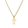Wholesale Stainless Steel Dripping Oil Letters Necklace Pendant Accessories With Horse Whip Chain
