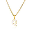 Wholesale Stainless Steel Dripping Oil Letters Necklace Pendant Accessories With Horse Whip Chain