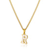Wholesale Stainless Steel Dripping Oil Letters Necklace Pendant Accessories With Horse Whip Chain