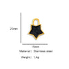 Wholesale Stainless Steel Dripping Oil Lock Pendant Jewelry Accessories With Fan Six Sides Triangle Star Trapezoid Shapes