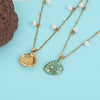 Wholesale Stainless Steel Dripping Oil Necklace With Diamond Shell Pendant And Pearl Chain For Women