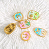 Wholesale Stainless Steel Dripping Oil Style Pendant Accessories For Diy Jewelry Earrings Necklace