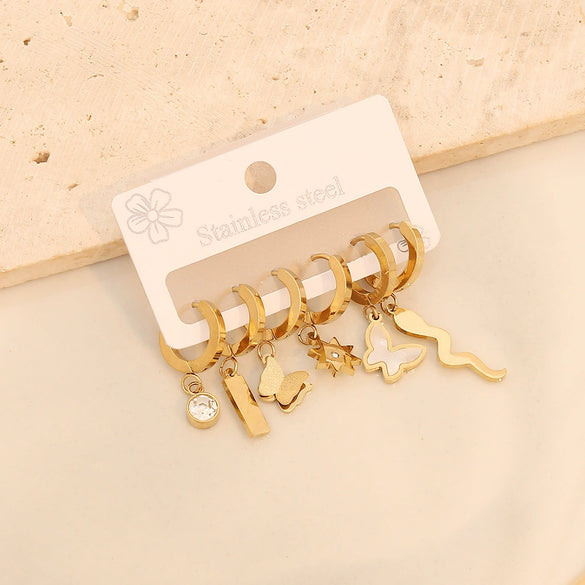 Wholesale Stainless Steel Drop Shape Earrings With Electroplating Treatment For Women