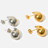 Wholesale Stainless Steel Drop Shape Electroplated Original Design Women's Earrings