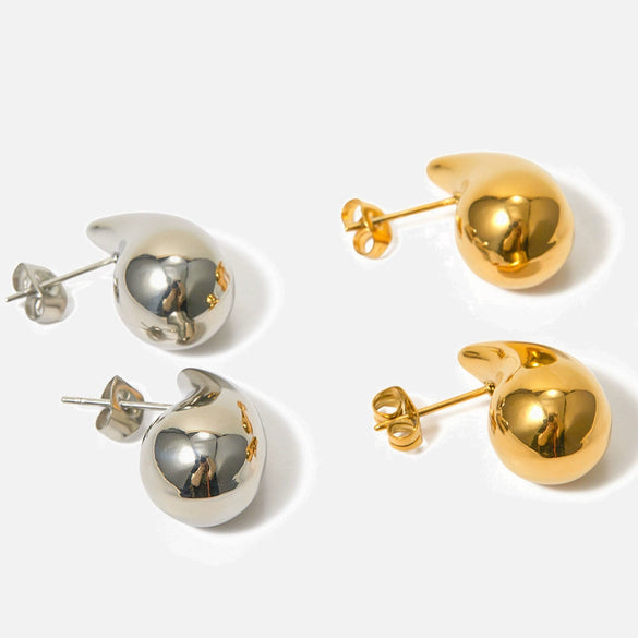 Wholesale Stainless Steel Drop Shape Electroplated Original Design Women's Earrings