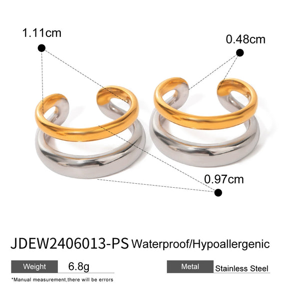 Wholesale Stainless Steel Drop Shape Electroplated Women's Ear Jewelry