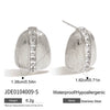 Wholesale Stainless Steel Drop Shape Electroplated Women's Earrings Light Luxury Minimalist Design