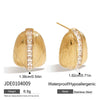 Wholesale Stainless Steel Drop Shape Electroplated Women's Earrings Light Luxury Minimalist Design