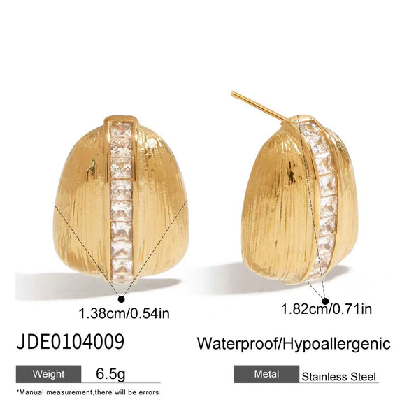 Wholesale Stainless Steel Drop Shape Electroplated Women's Earrings Light Luxury Minimalist Design