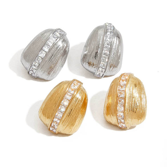 Wholesale Stainless Steel Drop Shape Electroplated Women's Earrings Light Luxury Minimalist Design