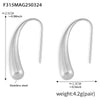 Wholesale 316L Stainless Steel Drop Shape Geometric Earrings Pvd Electroplated Light Luxury Style For Women