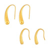 Wholesale 316L Stainless Steel Drop Shape Geometric Earrings Pvd Electroplated Light Luxury Style For Women