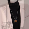 Wholesale Stainless Steel Drop Shape Metal Pull Long Necklace For Stacking