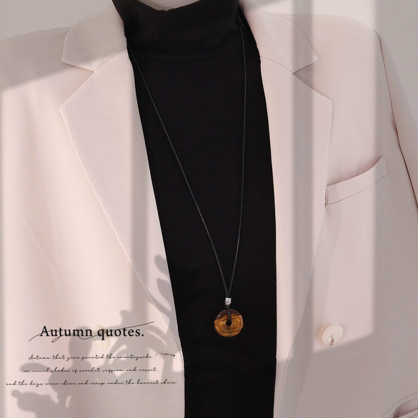 Wholesale Stainless Steel Drop Shape Metal Pull Long Necklace For Stacking