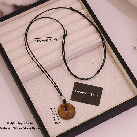 Wholesale Stainless Steel Drop Shape Metal Pull Long Necklace For Stacking