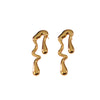 Wholesale Stainless Steel Drop Shaped Electroplated Geometric Earrings For Women