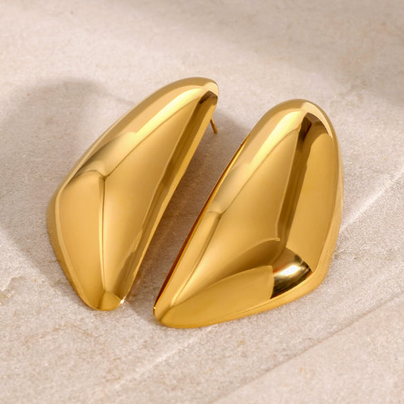 Wholesale Stainless Steel Drop Shaped Electroplated Light Luxury Women's Earrings