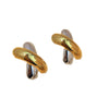 Wholesale Stainless Steel Drop Shaped Heart Shaped Geometric Style Electroplated Gold And Silver Color Matching Couple Earrings