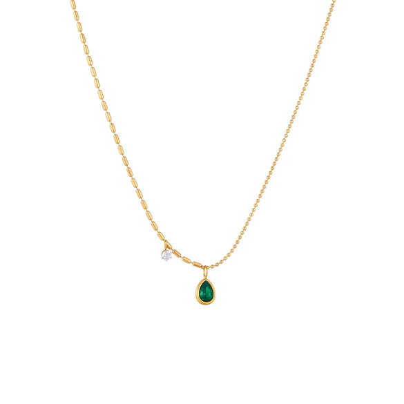 Wholesale Stainless Steel Dropshaped Electroplated Clavicle Chain Necklace For Women Fashion And Retro Style