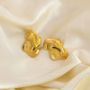 Wholesale Stainless Steel Dropshaped Irregular Retro Earrings Electroplated Jewelry