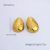 Wholesale Stainless Steel Dropshaped Irregular Retro Earrings Electroplated Jewelry