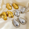 Wholesale Stainless Steel Dropshaped Irregular Retro Earrings Electroplated Jewelry
