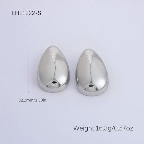 Wholesale Stainless Steel Dropshaped Irregular Retro Earrings Electroplated Jewelry