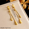 Wholesale Stainless Steel Dropshaped Love Water Drops Bells Pattern Electroplated Earrings And Necklaces Set For Women