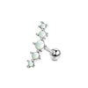 Wholesale Stainless Steel Ear Bone Nail Jewelry With Star Shape And 14K Real Gold Plating In Plants And Flowers Style
