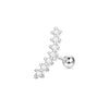 Wholesale Stainless Steel Ear Bone Nail Jewelry With Star Shape And 14K Real Gold Plating In Plants And Flowers Style