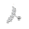 Wholesale Stainless Steel Ear Bone Nail Jewelry With Star Shape And 14K Real Gold Plating In Plants And Flowers Style