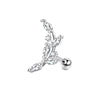 Wholesale Stainless Steel Ear Bone Nail Jewelry With Star Shape And 14K Real Gold Plating In Plants And Flowers Style